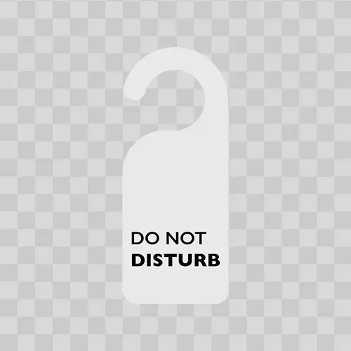Do Not Disturb Door Hanger free png